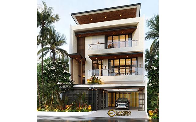 Desain Rumah Modern 3 Lantai Ibu GSL 916 di  Jakarta Utara