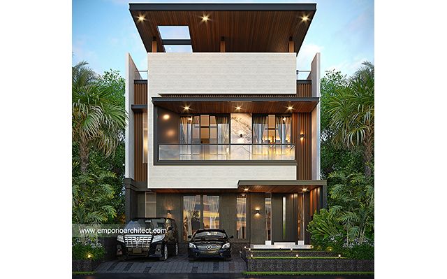 Desain Rumah Modern 3 Lantai Ibu JL 1724 di  Samarinda