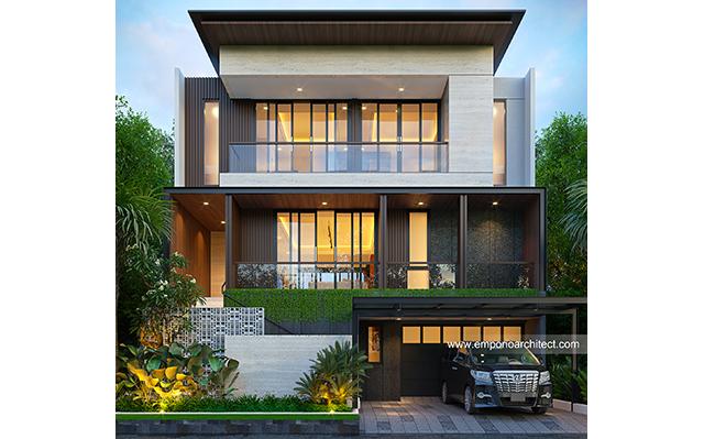 Desain Rumah Modern 3 Lantai Ibu LND 1579 di  Alam Sutera, Tangerang