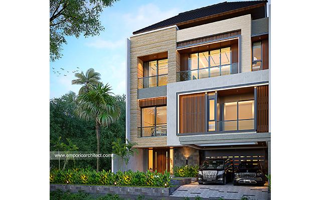 Desain Rumah Modern 3 Lantai Bapak AGS 1528 di  Jakarta