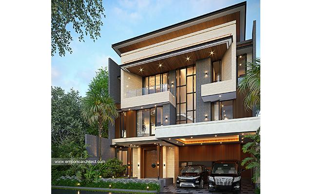 Desain Rumah Modern 3 Lantai Ibu WTA 1508 di  Tangerang Selatan