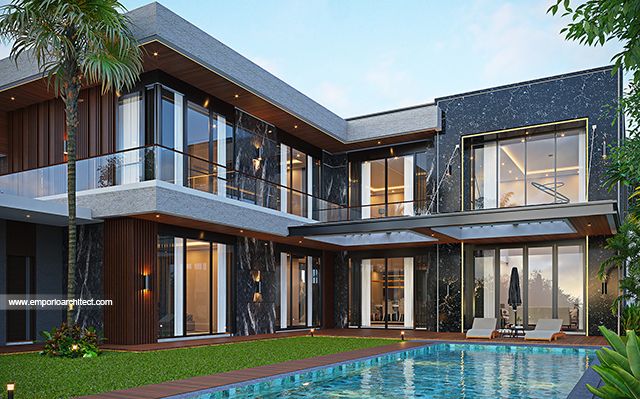 Desain Rumah Modern 3 Lantai Bapak HSN di  BSD, Tangerang Selatan