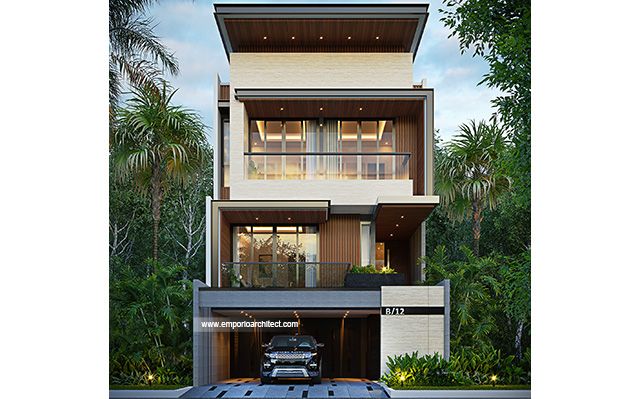 Desain Rumah Modern 3 Lantai Bapak SND 1739 di  Jakarta