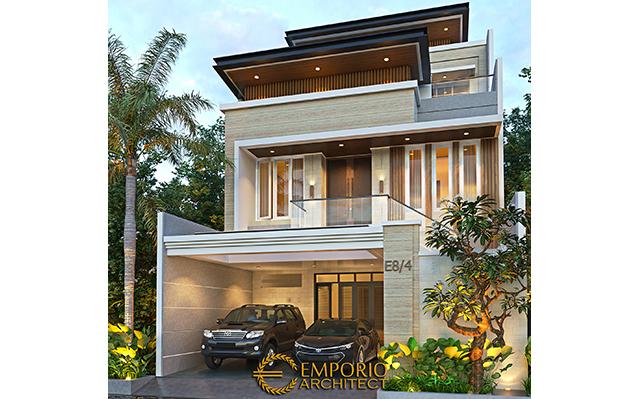 Desain Rumah Modern 3 Lantai Ibu Stephanie di  Jakarta Barat