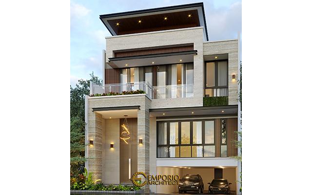 Desain Rumah Modern 3 Lantai Ibu Yasmin di  Bogor, Jawa Barat