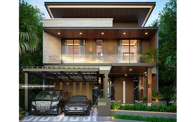 Desain Rumah Modern Minimalis 3 Lantai Bapak IWP 1891 di  Bandung