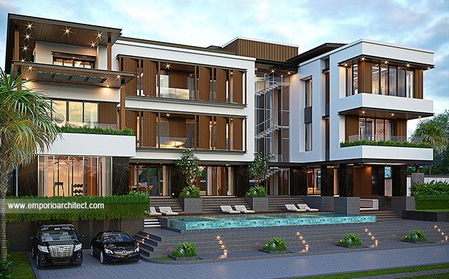 Desain Rumah Modern 3 Lantai Bapak RNB 1747 di  Bitung, Sulawesi Utara