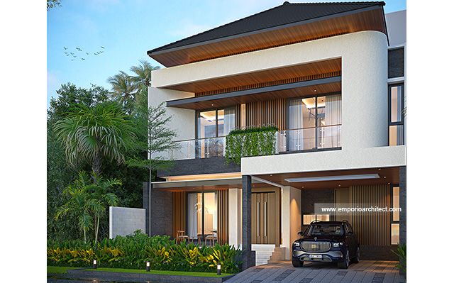 Desain Rumah Modern 3 Lantai Ibu SC 1795 di  Depok