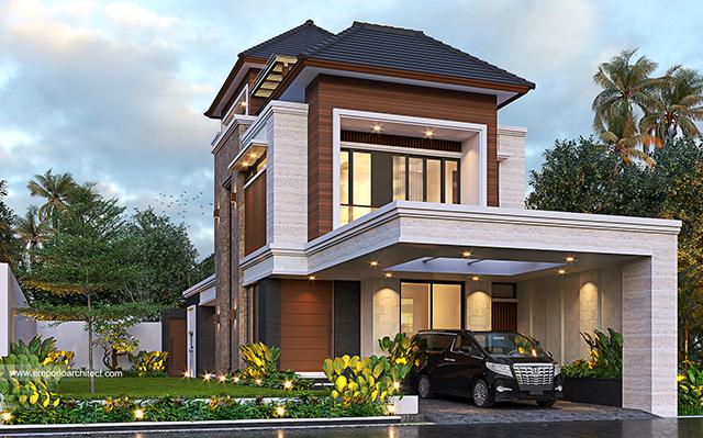 Desain Rumah Modern 3 Lantai Bapak Axel di  Palembang