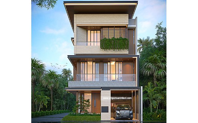 Desain Rumah Modern 3 Lantai Bapak LD 1720 di  Depok