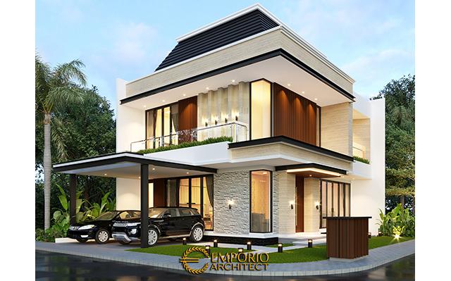 Desain Rumah Modern 3 Lantai Ibu Melani di  Ciracas, Jakarta Timur