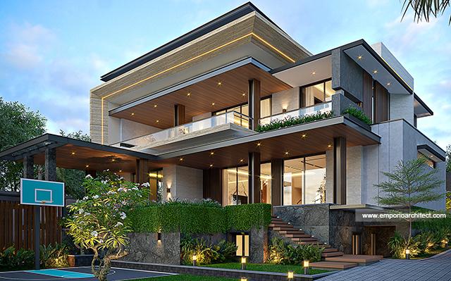 Desain Rumah Modern 3 Lantai Bapak WRS 1591 di  Purworejo, Jawa Tengah