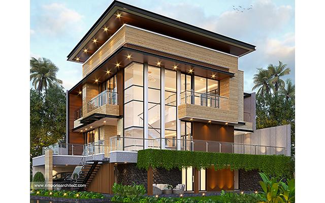 Desain Rumah Modern 3 Lantai Ibu OLV 1293 di  Jakarta