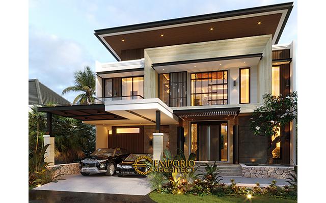 Desain Rumah Modern 3 Lantai Ibu Melisa di  Sentul, Bogor, Jawa Barat