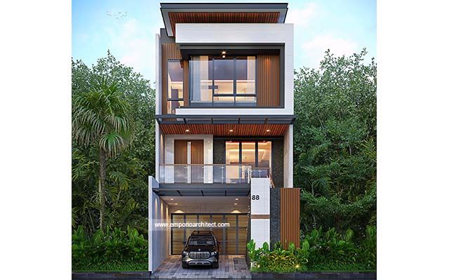 Desain Rumah Modern 3 Lantai Ibu VTN 1751 di  Jakarta Barat