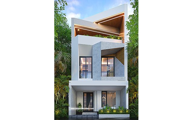 Desain Rumah Modern 3 Lantai Bapak TFK 1918 di  Bandung