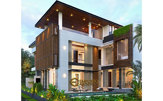 Desain Rumah Modern 3 Lantai Ibu Cindy di  Bekasi, Jawa Barat