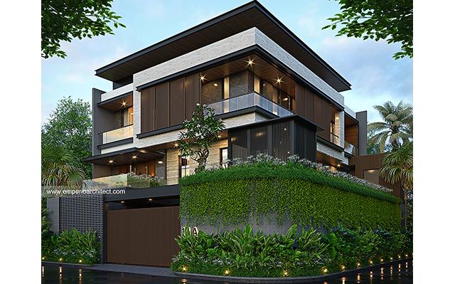 Desain Rumah Modern 3 Lantai Bapak HDI 1619 di  Jakarta Timur