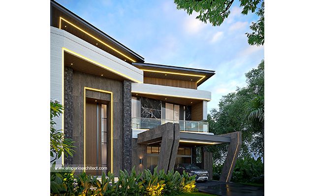 Desain Rumah Modern 3 Lantai Bapak MBR 1742 di  Sentul, Bogor