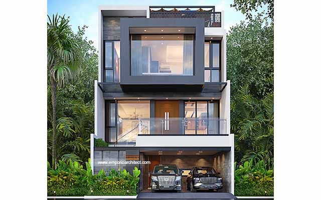 Desain Rumah Modern 3 Lantai Ibu M 1695 di  Jakarta