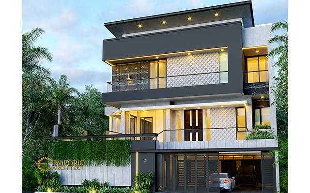 Desain Rumah Modern 3 Lantai Bapak Jon di  Jakarta Selatan