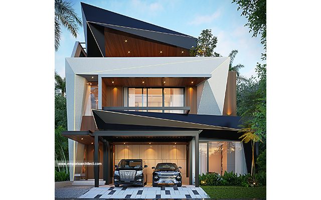 Desain Rumah Modern 3 Lantai Ibu KRN di  Bintaro, Jakarta Selatan