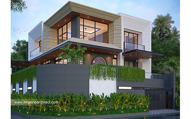 Desain Rumah Modern 3 Lantai Bapak JKO 1576 di  Jakarta