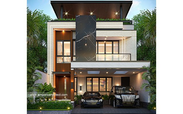 Desain Rumah Modern 3 Lantai Bapak HRR 1780 di  Balikpapan