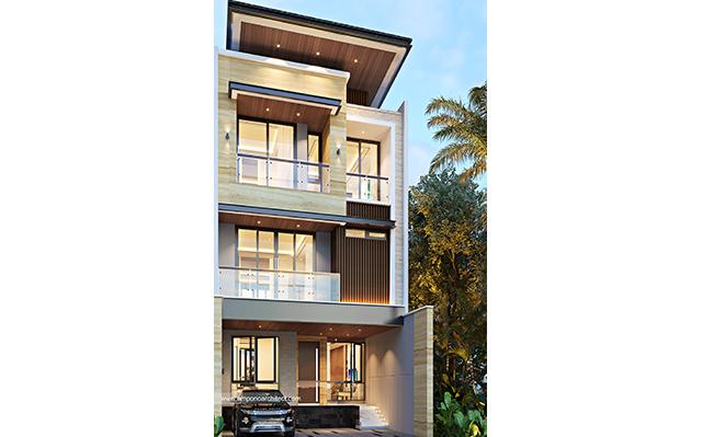 Desain Rumah Modern 3 Lantai Bapak HND 1367 di  Sunter, Jakarta Utara