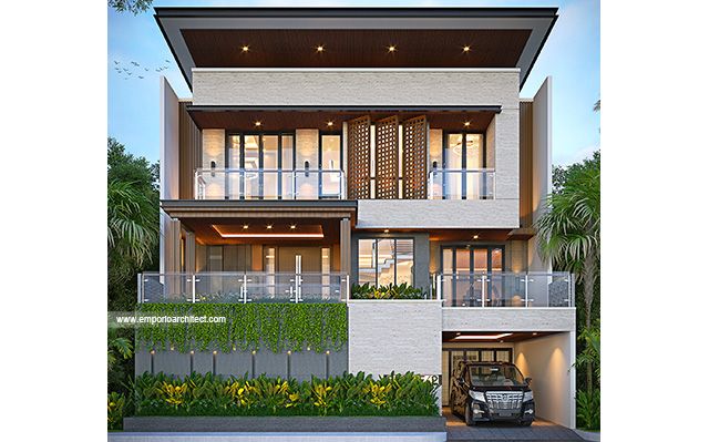 Desain Rumah Modern 3 Lantai Ibu ITN 1776 di  Bandung