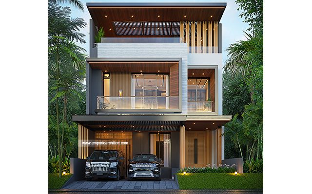 Desain Rumah Modern 3 Lantai Ibu GTS 1879 di  Semarang