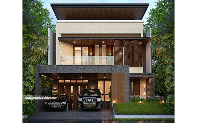 Desain Rumah Modern 3 Lantai Bapak DWB 2071 di  Surabaya