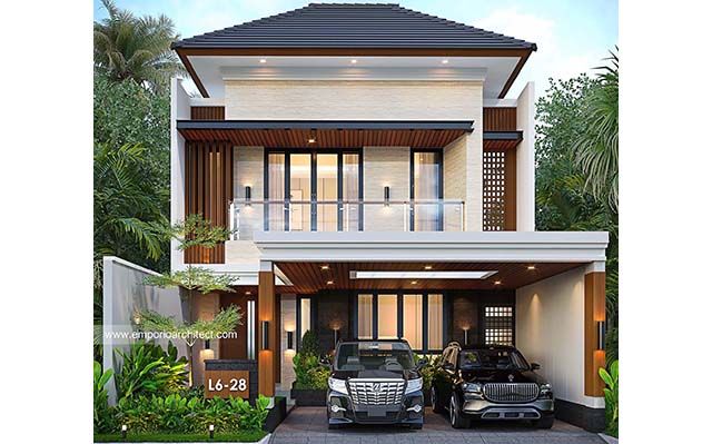 Desain Rumah Modern 3 Lantai Bapak WRD 1687 di  Balikpapan