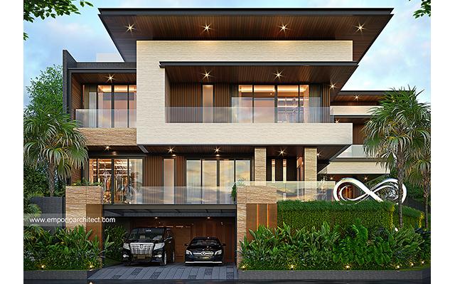 Desain Rumah Modern 3 Lantai Bapak DSH 1627 di  Bekasi