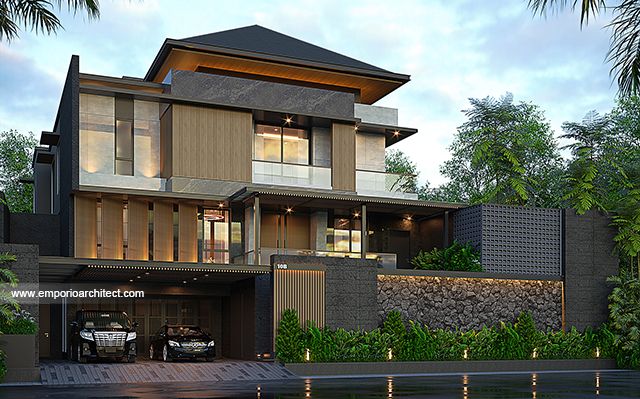 Desain Rumah Modern 3 Lantai Bapak SNN 1878 di  Bali