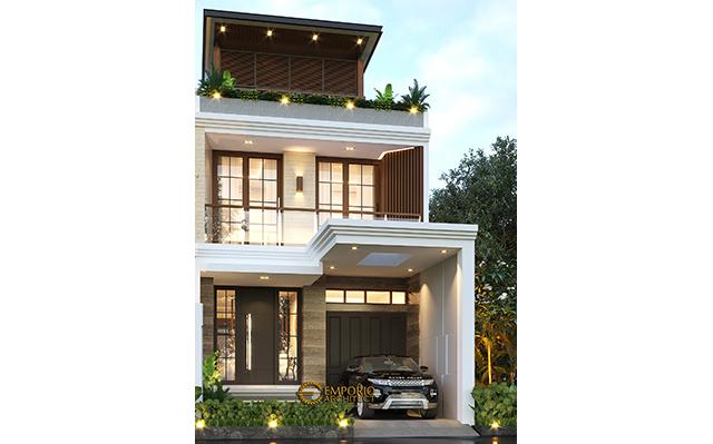 Desain Rumah Modern 3 Lantai Ibu Liza Fitria di  Bukittinggi, Sumatera Barat