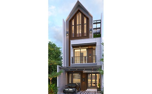 Desain Rumah Modern 3 Lantai Ibu Nera di  Jakarta Timur