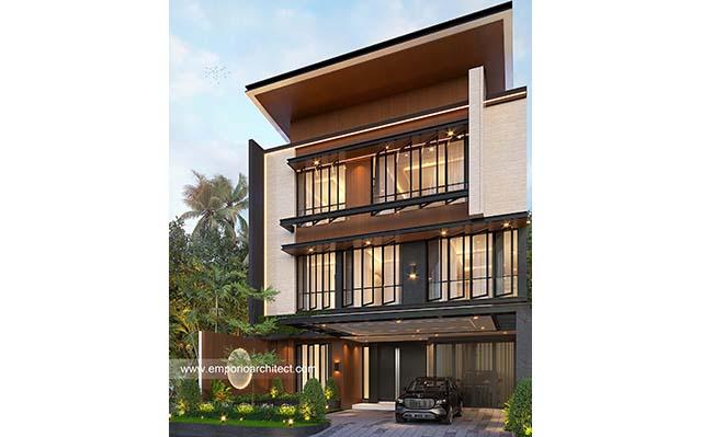 Desain Rumah Modern 3 Lantai Ibu CNY 2042 di  Surabaya