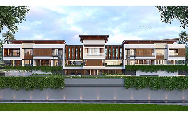 Desain Rumah Modern 3 Lantai Bapak WLL 1787 di  Samarinda