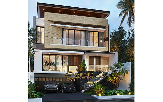 Desain Rumah Modern 3 Lantai Mr. K di  Jakarta