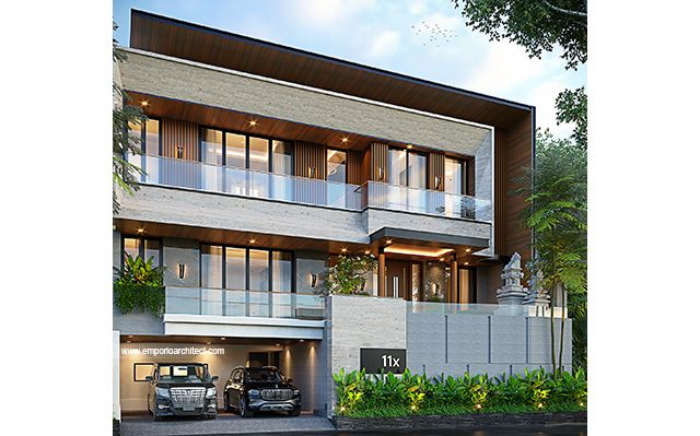 Desain Rumah Modern 3 Lantai Bapak WYN 1881 di  Bali