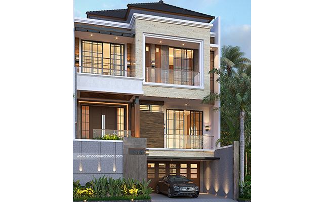 Desain Rumah Modern 3 Lantai Ibu MLS 1463 di  Jakarta