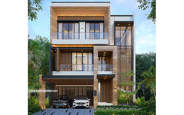 Desain Rumah Modern 3 Lantai Bapak ADR 1617 di  Jakarta