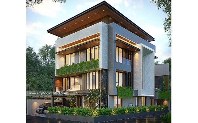 Desain Rumah Modern 3 Lantai Ibu RN 2053 di  Jambi