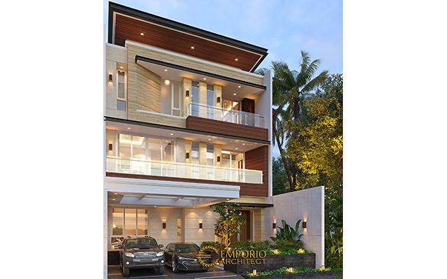 Desain Rumah Modern 3 Lantai Bapak Gunawan di  Jakarta Barat