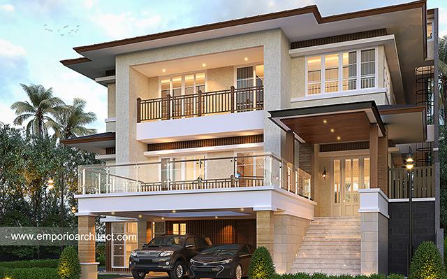 Desain Rumah Modern 3 Lantai Ibu L 1112 di  Tangerang Selatan, Banten