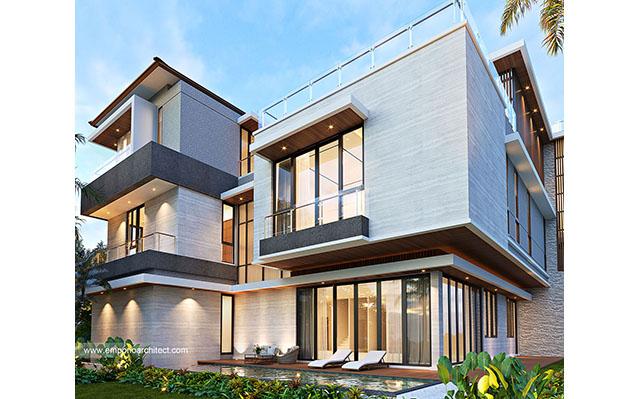 Desain Rumah Modern 3 Lantai Ibu FFG 2041 di  Jakarta Barat