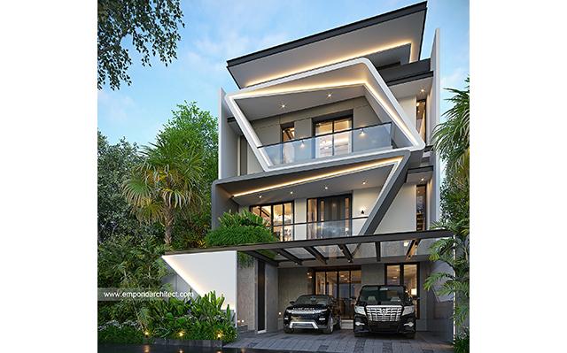 Mr. MLN 1501 Modern House 3 Floors Design - Jakarta Barat