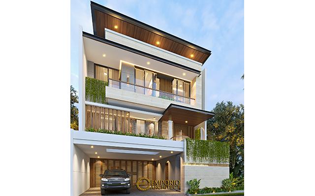 Desain Rumah Modern 3 Lantai Ibu Anya di  Jakarta