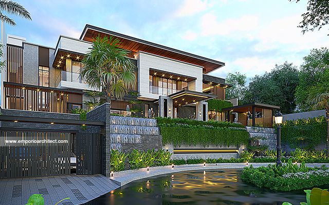 Desain Rumah Modern 3 Lantai Ibu SLV 1511 di  BSD, Tangerang Selatan